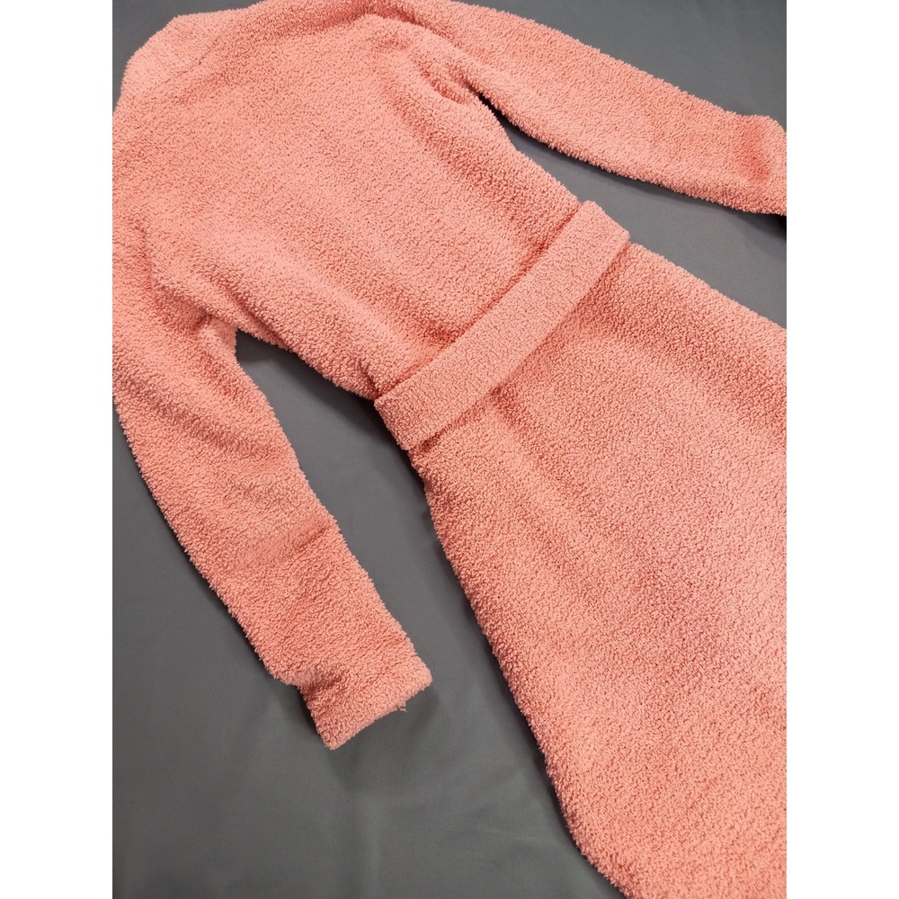 UGG Fleece Robe Womens XS Pink Coral Shawl Collar Plush Bathrobe - Picture 8 of 10